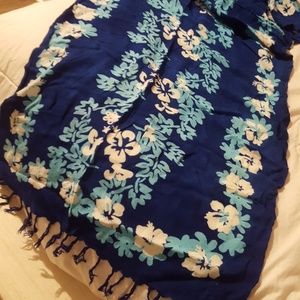 Light blue and white sarong